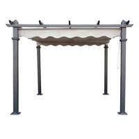 Spazzio - Gazebo Roma Retráctil Crudo 3.40X3.40 M