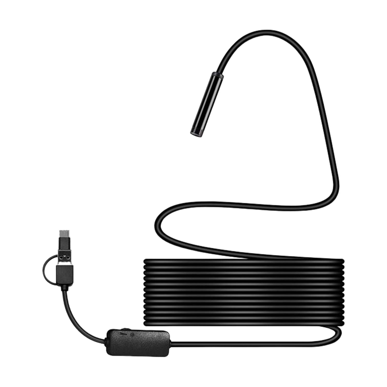 Ioensy - Endoscopio Usb Cámara De Inspección De Serpiente De 5,5 Mm Boroscopio Para Teléfonos Con Cable Duro Otg De 10 M