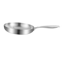 Magideal - Sartén De Acero Inoxidable, Sartén Para Carne, Sartén De Inducción, Sartén Para Tortillas Con Mango Largo Para Cocina Eléctrica, De Gas O De Inducción 30 Centímetros