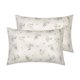 thumbnail image 1 of REGALWOVEN Juego de 2 fundas de almohada para cabello y piel, fundas de almohada florales de algodón suave con cierre de sobre beige Queen, 1 of 7