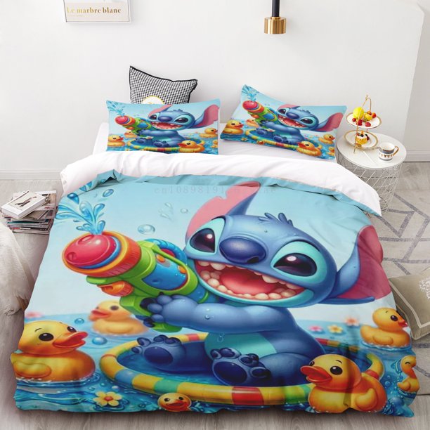 x988 Bed SheetsDuvet Cover Stitch Cartoon Bedding Set Quilt Cover Comfort Size for Children Bedroom Decor Gift 3-Piece Bedding Set (1 Duvet Cover + 2 Pillow Shams) nj988