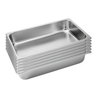 Prochef - Pack 6 Depositos Gastro Gn 1/1 X 100 Mm Acero Inox