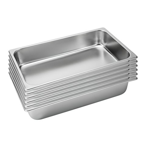 Prochef - Depósito Gastronómico Gn 1/1 X 100 Mm Acero Inox. Pack 6 Un.