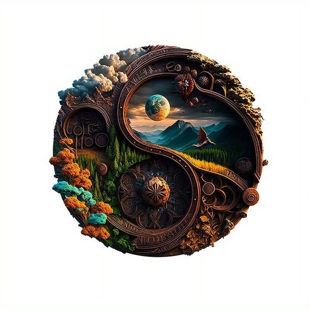 Cretaceous Wooden Puzzle, Exquisite Gift Packaging With Challenging High-difficulty Puzzles, The Best Gift For Adults And Children, Irregular Shape Particles, The Shape Does Not Repeat.