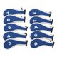 thumbnail image 3 of Juego De 10 Uds De Funda Para Cabeza De Hierro De Golf Funda Para Cabeza De Palo De Golf Putter Para Deportes Al Aire Libre Azul Y Blanco, 3 of 5