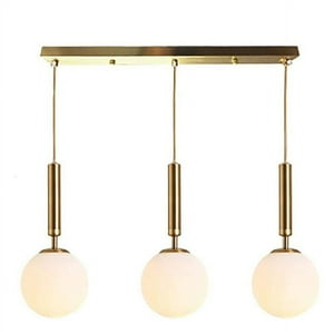 Click Ventas - Lampara Colgante Led 3 Luces Redondas Doradas Modernas