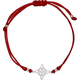 thumbnail image 1 of Pulsera nudo brujas hilo rojo plata fina, 1 of 3