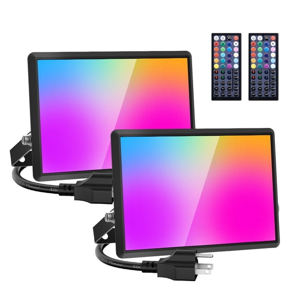 Foco LED Olafus de 30 W para exteriores, RGB, 2700 K, blanco cálido