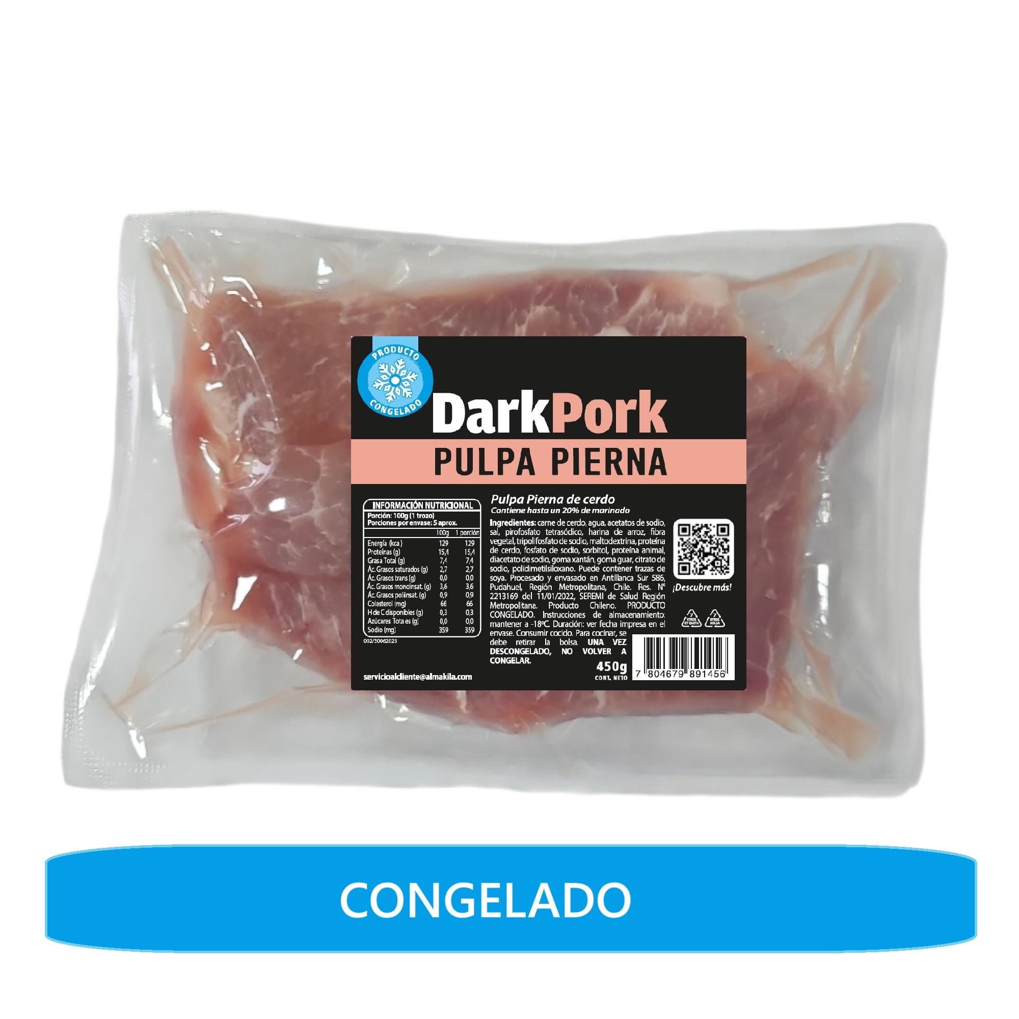 Pulpa De Cerdo Tradicional Congelada 450 g Dark Pork