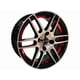 thumbnail image 1 of Juego de Llantas 14X6 4x100 Et35 BLACK MACHINE FACE+RED LINE 655, 1 of 2