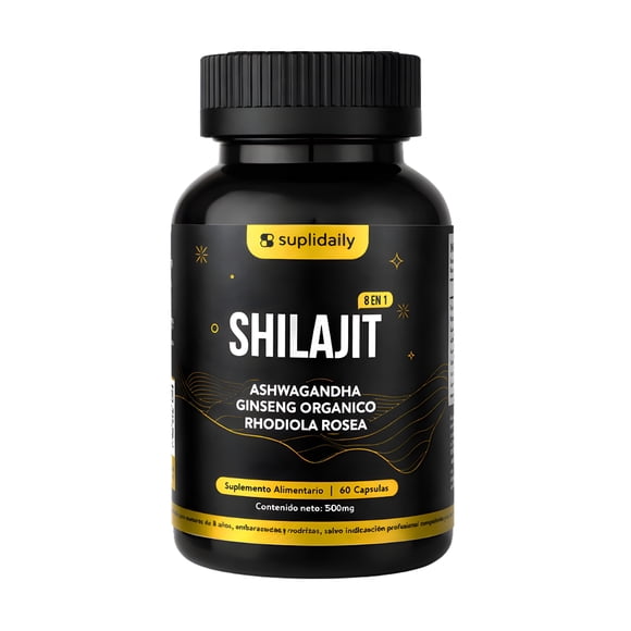 Shilajit Puro Himalaya 1000mg 60 Cápsulas Vitalidad 1 Mes
