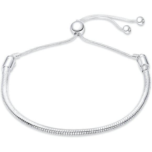 Pulsera KUNSIR Plata 925 Charm Ajustable Circonia Cabica