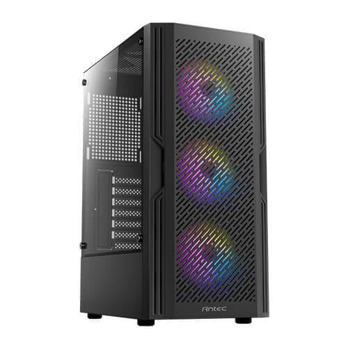 Gabinete Gamer Antec Ax20 Extreme, Mid Tower, 5 Ventiladores, Vidrio Templado, Frontal Malla, Negro