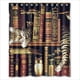thumbnail image 1 of Cortina de ducha con diseño de gatos vintage y ganchos, tamaño 60 x 72 pulgadas, 1 of 3