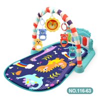 Wakeshome - Juego De Bebe Gimnasio Musical Piano Y Sonajero Alfombra Para Bebe