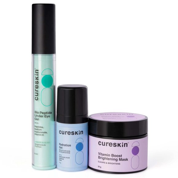 Mascarilla en gel e hidratación para ojos Radiance Kit 3 en 1 Cureskin