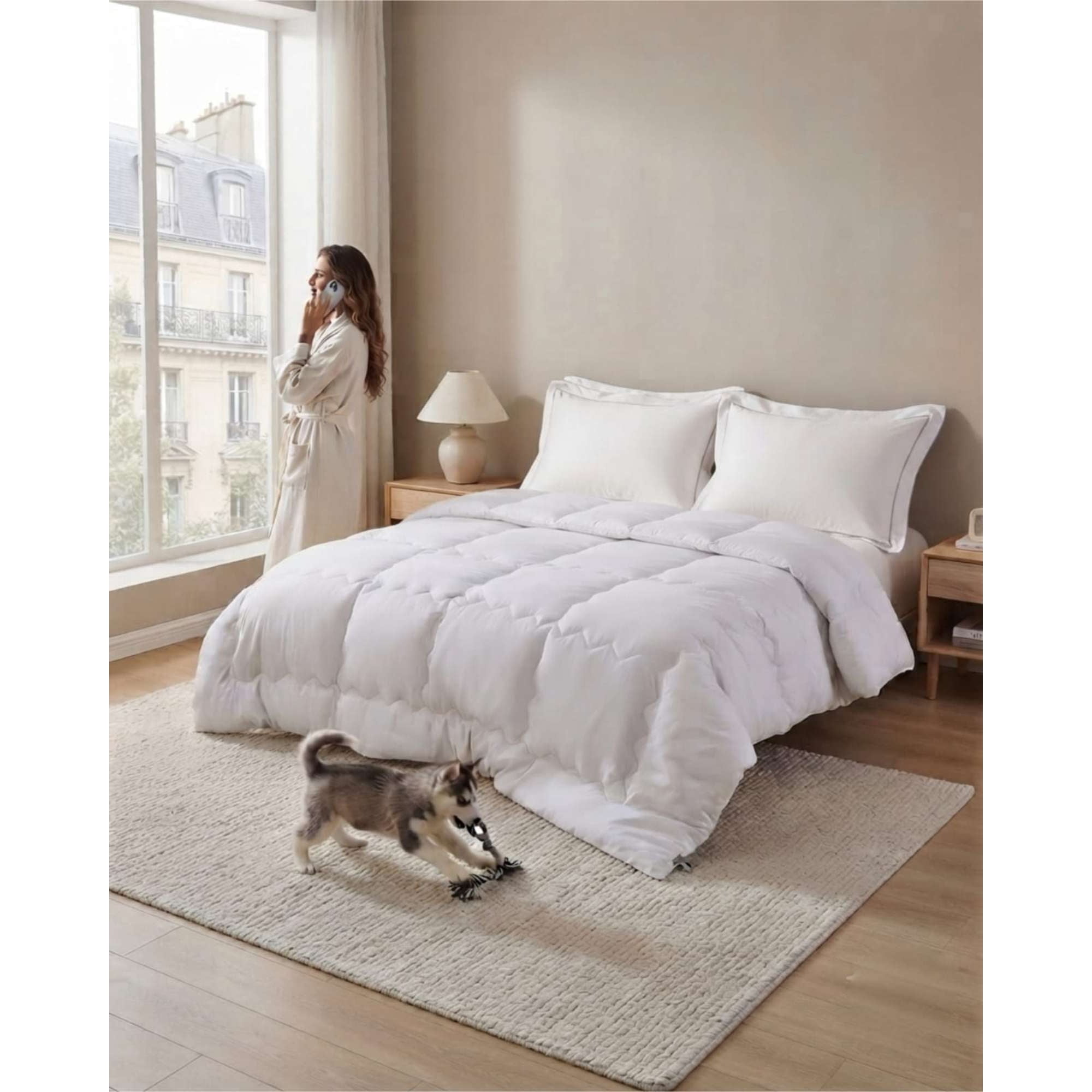 Decoideasemispa - Set Plumon Nordico Liviano Mas Sabanas De King
