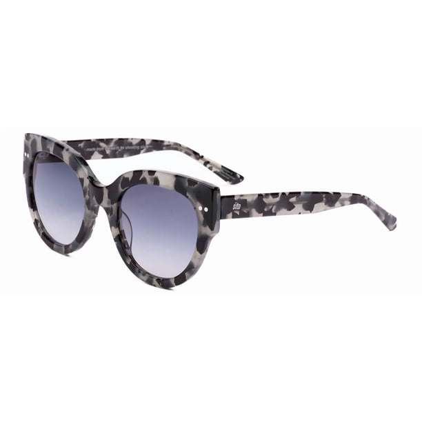 Gafas De Sol Redondas Para Mujer Good Life Negro Carey gradiente Gris Azul Diseñador Retro Festival Concierto Uv 100
