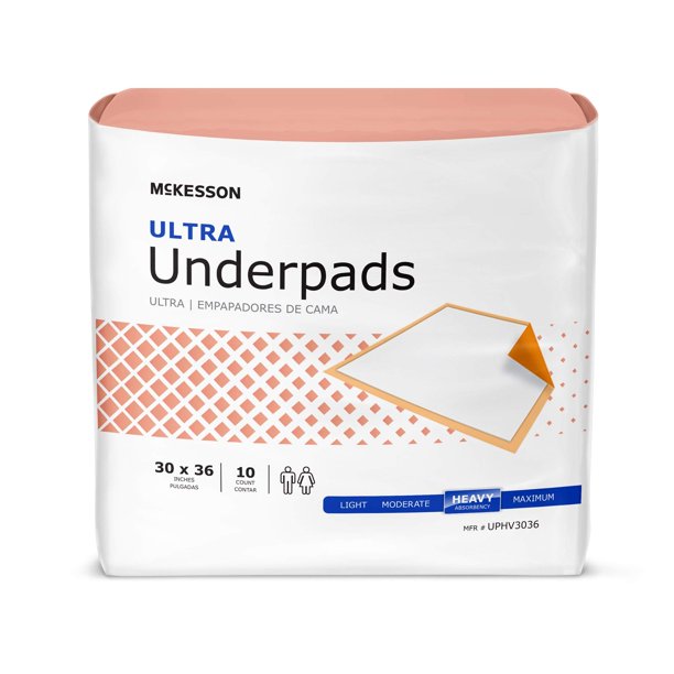 Almohadillas desechables McKesson, 76 x 91 cm, gran capacidad de absorción, 10 unidades