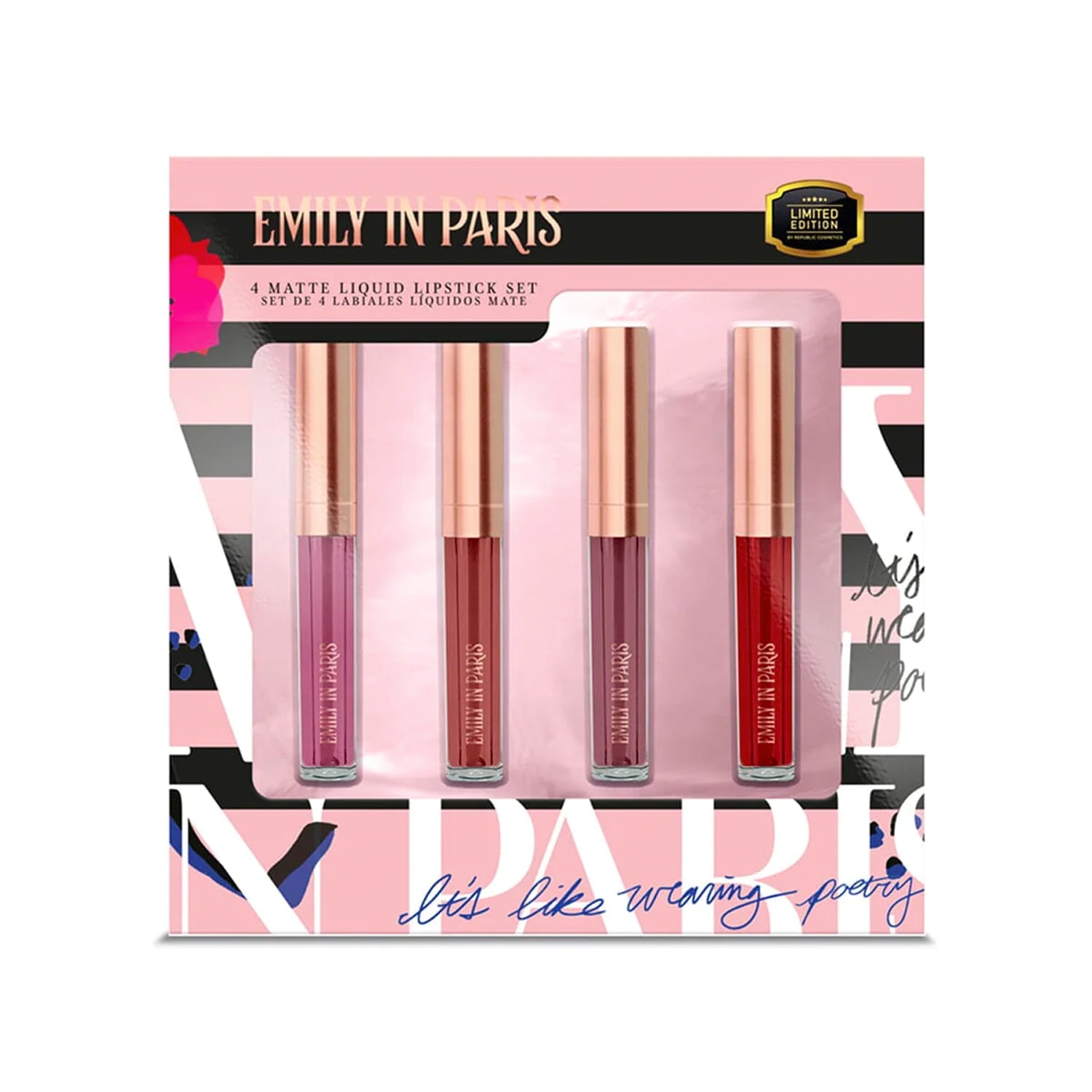 Pack 4 Labiales Líquidos De Emily In París