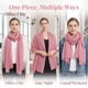 thumbnail image 5 of INSPIRE CHIC Bufandas largas de mezcla de algodón arrugado, chal de playa, envoltura, hiyab con bordes con flecos para mujeres, rosa empolvado 72.8x35.4", 5 of 6