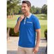 thumbnail image 4 of Camisa Polo de Hombre INSPIRE CHIC de Tejido de Gofre Manga Corta Camisas de Golf L Azul Real, 4 of 5