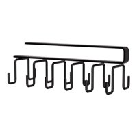 Bothyi - Tazas Ganchos Debajo Del Gabinete Estante De Tazas De Café Colgante Para Corbatas De Bufanda Negros