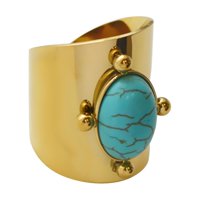 Magideal - Anillo De Anillo Vintage Único Punk Apilable Fresco Creativo Anillo Ancho Anillo De Apertura Para El Día De San Valentín Aniversario Regalos De Azul