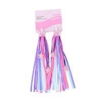 Ioensy - 2 Borlas De Colores Para Bicicletas Infantiles, Cinta Violeta.