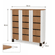thumbnail image 2 of Zapatero Organizador de Calzado para Entrada con 3 Puertas 4 Niveles Blanco Roble 90x30x88cm, 2 of 6