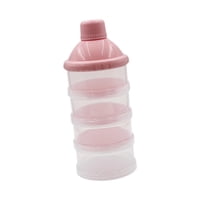 Magideal - Dispensador De Fórmula De Cuatro , Contenedor De Snacks, Caja Para Leche En Polvo, Recipiente De Almacenamiento Para Bebés, Portátil, Protección Rosa