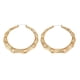 thumbnail image 4 of Aretes de Aro de Bambú Chapados en Oro de 14K para Mujer, Aretes de Aro Grandes de 5 Cm Redondos/corazón, Joyería Llamativa de Hip Hop para Fiesta, Uso Diario, 4 of 8