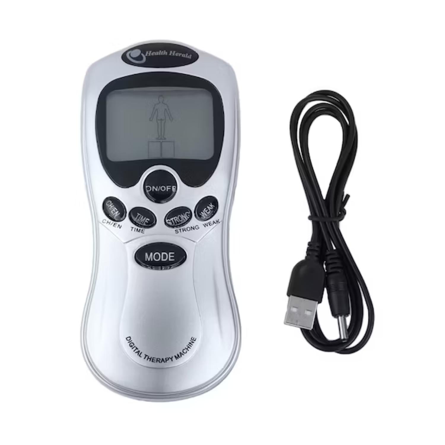 Total Click - Electroestimulador Electrofisico 4 Parches Adhesivos Masajes Terapias