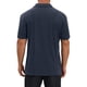thumbnail image 3 of INSPIRE CHIC Camisa Polo de Negocios para Hombre con Textura Jacquard de Manga Corta y Cuello Abotonado L Azul Oscuro, 3 of 6