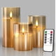 thumbnail image 1 of Velas sin llama Tyawon LED de cristal con control remoto y temporizador (paquete de 3), 1 of 7