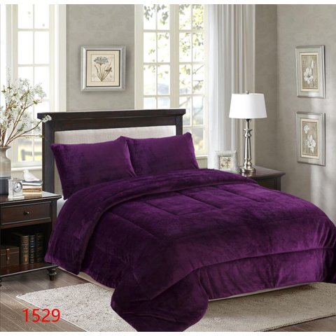 Genérico - Cobertor Chiporro 2 Plazas - Morado Liso