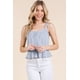 thumbnail image 1 of Top Camisola de Canalé con Lazo Delantero y Peplum de Encaje, 1 of 4