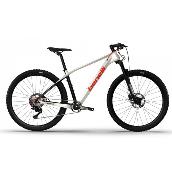 Bicicleta Mtb De Carbon Blanco Con Rojo Talla M - Aro 29