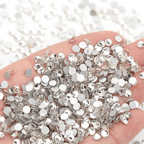 Piedras de cristal termoadhesivas para manualidades, ropa, disfraces, zapatos, joyas, gemas redondas de vidrio.