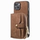thumbnail image 3 of Funda Tipo Cartera con Correa Cruzada para iPhone 14 Protección Contra Golpes Marrón, 3 of 6