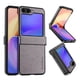 thumbnail image 1 of Classic Solid Color Textile Leather Phone Case For Samsung Galaxy Z Flip5, 1 of 3