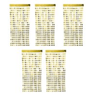 Bothyi - 5X Cortinas De Fondo Con Flecos De Aluminio Cortinas De Oropel De Corazón 1Mx2M Fondo Con Flecos Dorado