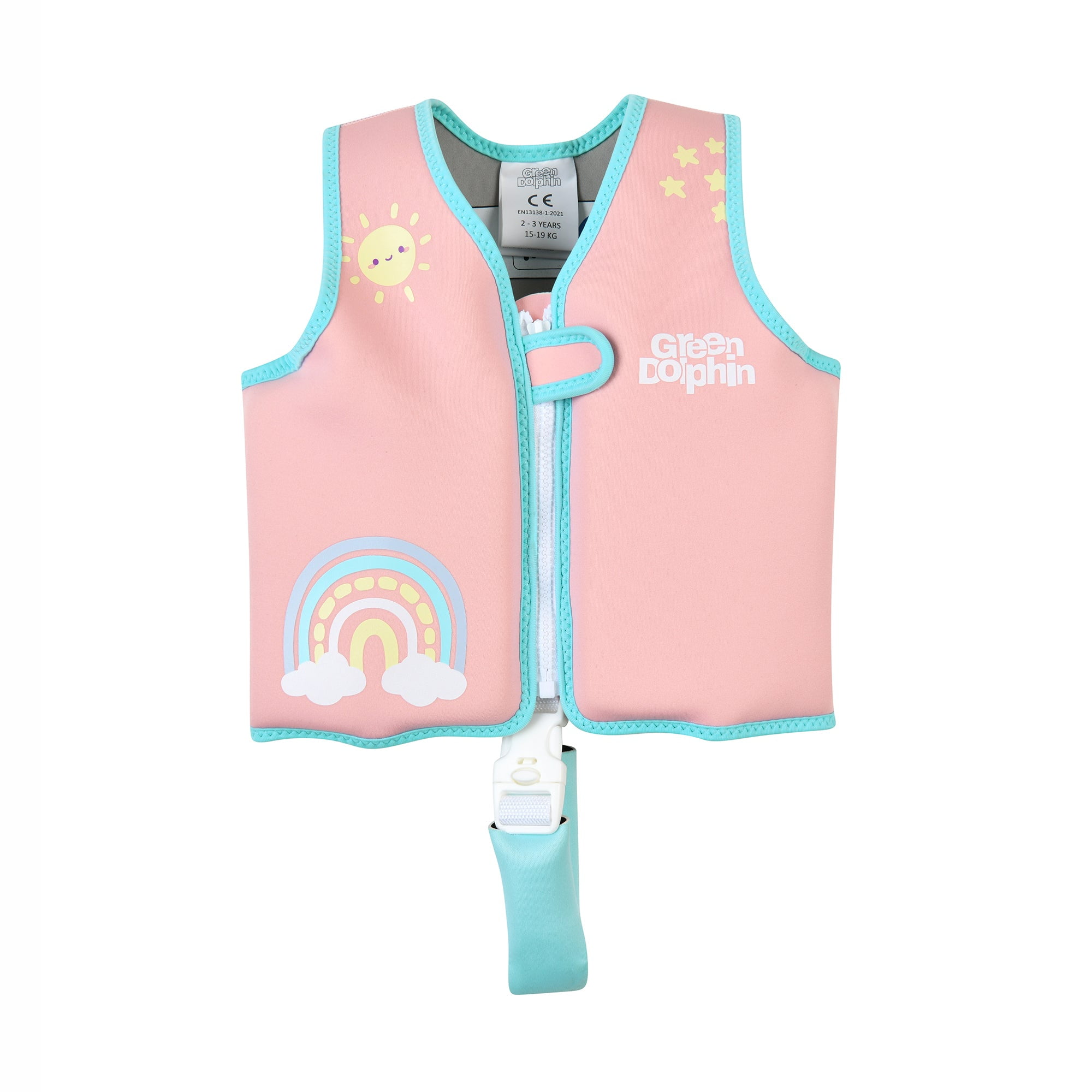 Chaleco Flotador Infantil Palorosa Grande 19 A 30 Kg Green Dolphin