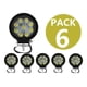 thumbnail image 1 of Pack 6 Foco Led Neblinero 27w Redondos 9 Led 4x4, 1 of 2