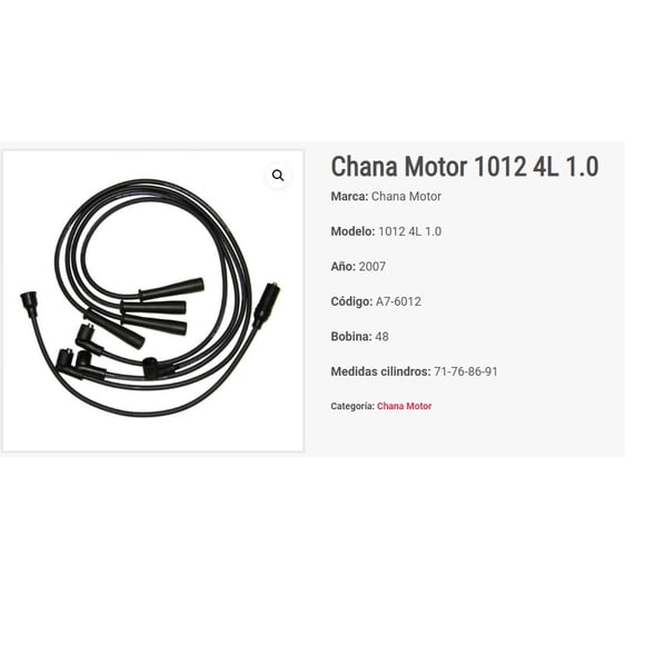 Cables De Bujía Chana Motor