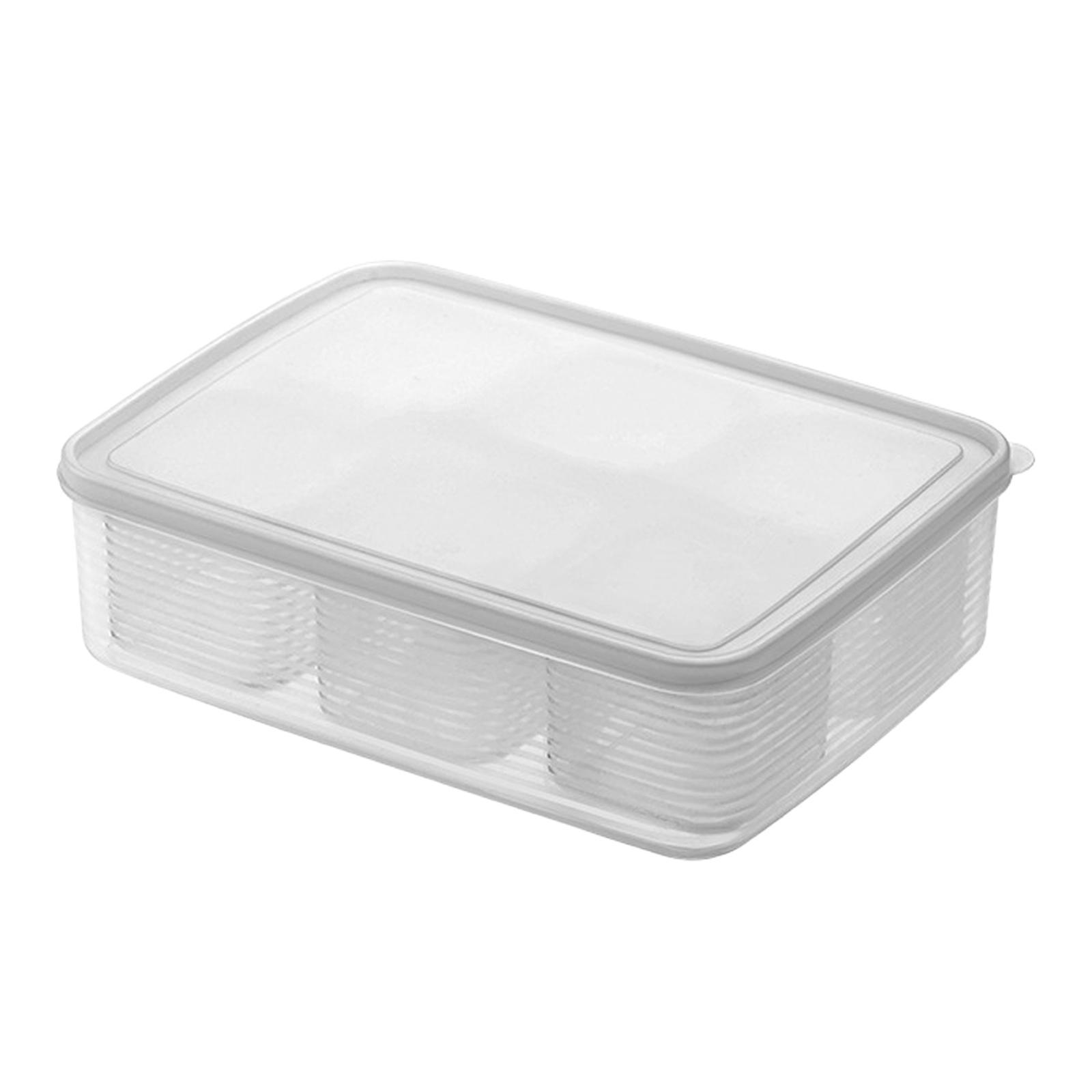 Magideal - 6 Contenedores De Delicatessen Extraíbles Con Tapas Establecidas De La Bandeja Dividida Organizador De Refrigerador Fleatproof 0.28 L Cajas De Porcion