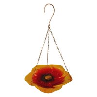 Ioensy - Comedero Para Pájaros Colgante Para Exteriores, Baño Para Pájaros, Soporte Para Comida Para Jardín, Césped, Exterior, Naranja