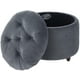thumbnail image 2 of Pouf Baúl Zoe Gris Felpa 60x60x50 cm, 2 of 4