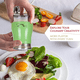 thumbnail image 3 of Salero y pimentero de acero inoxidable con fondo de cristal, accesorios de cocina modernos, 3 of 5