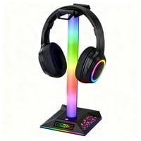 Soporte Para Audífonos Gamer Rgb Lanvia Con 10 Modos De Iluminación